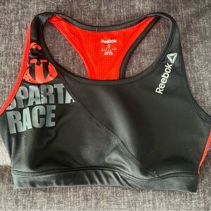 Spartan Race Reebok Black and Red Performance Sports Bra